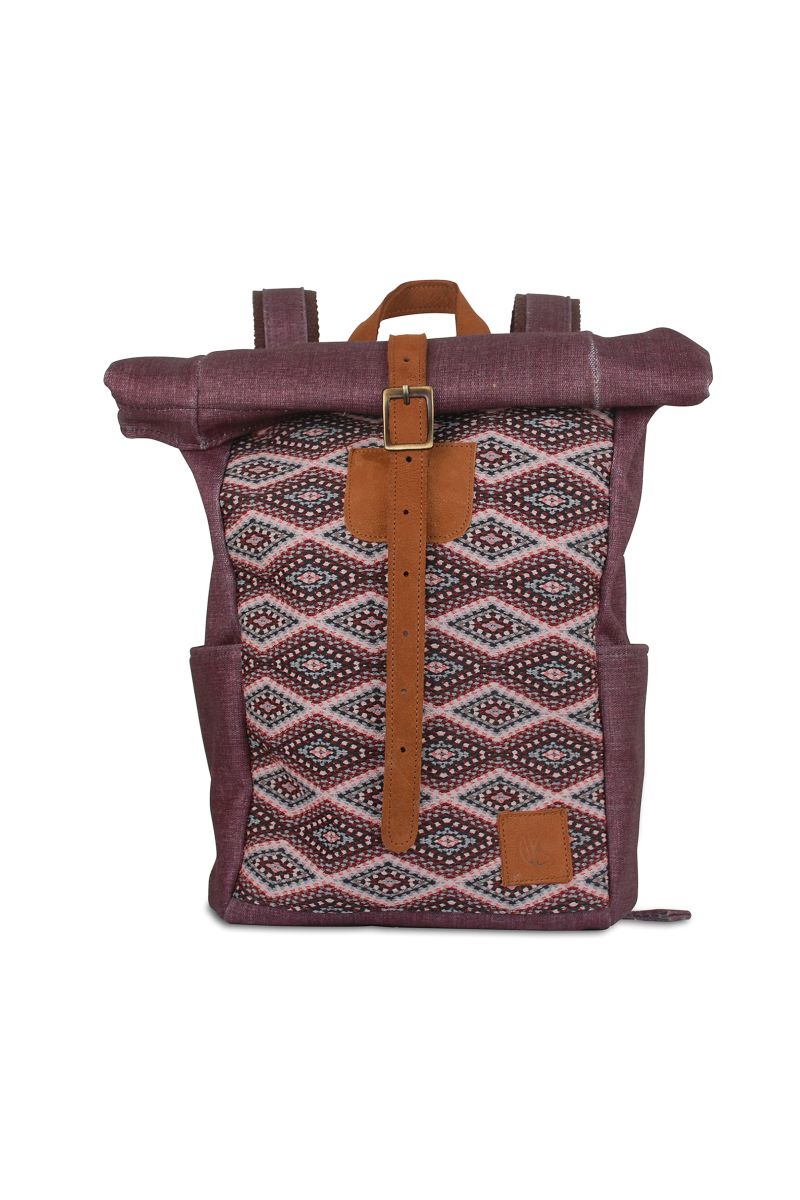 Roll top adjustable  backpack small