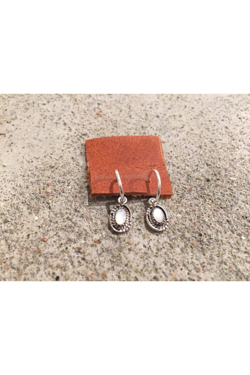 moonstone hoop earrings