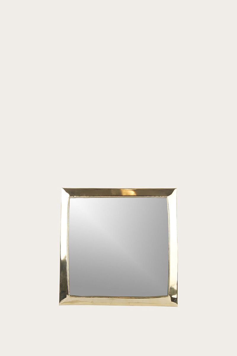 Square Brass Wall Mirror Kasbah