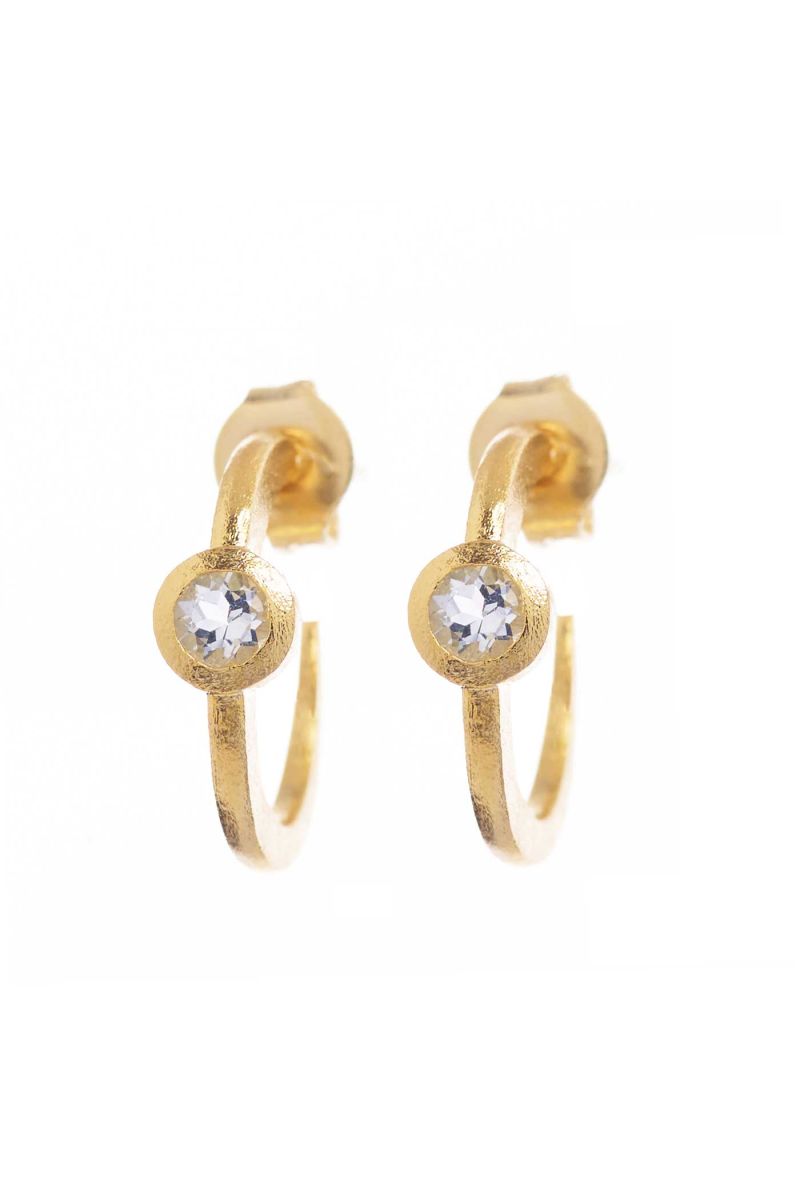 ocean hoops - gold earrings
